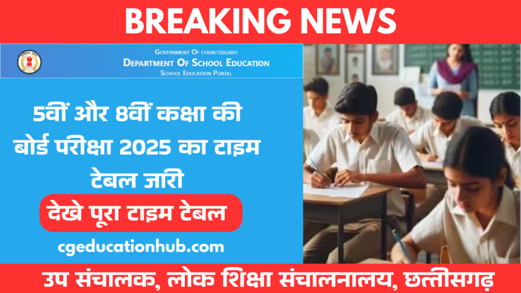 CG 5th-8th Board Exam 2025