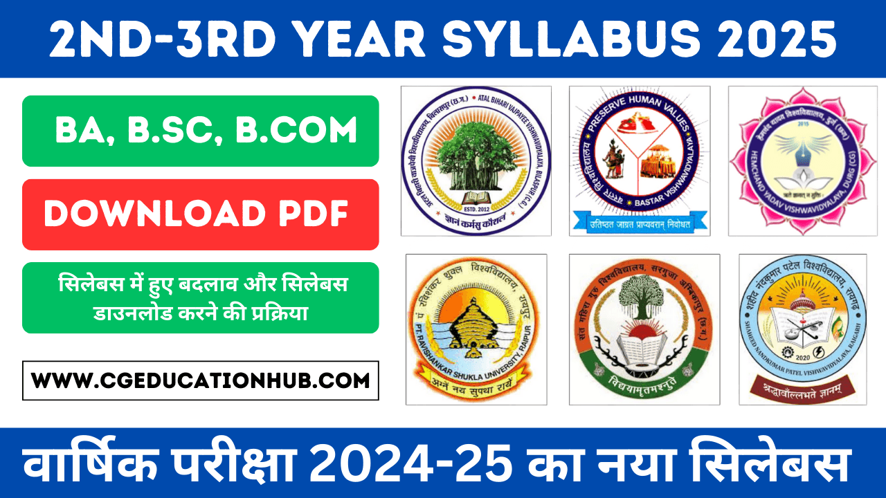 CG All Universities 2nd-3rd Year Syllabus 2025