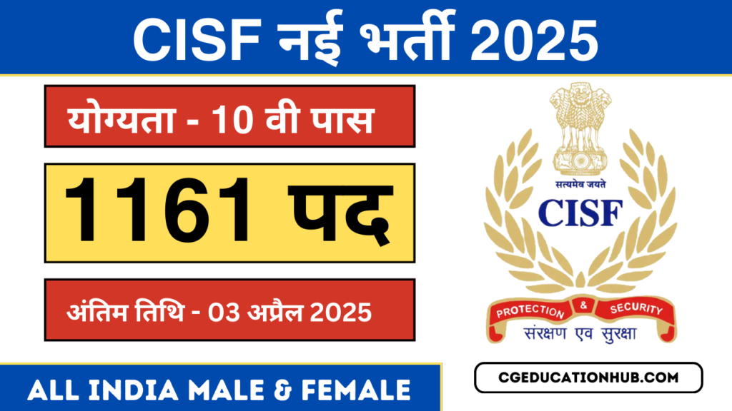 CISF Constable Tradesmen Recruitment 2025