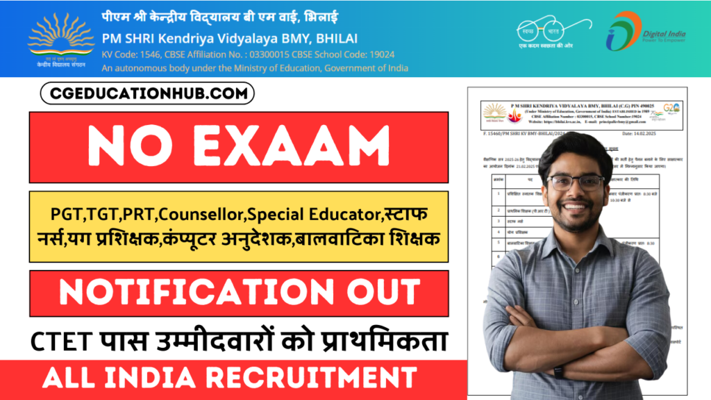 KVS Bhilai Recruitment 2025